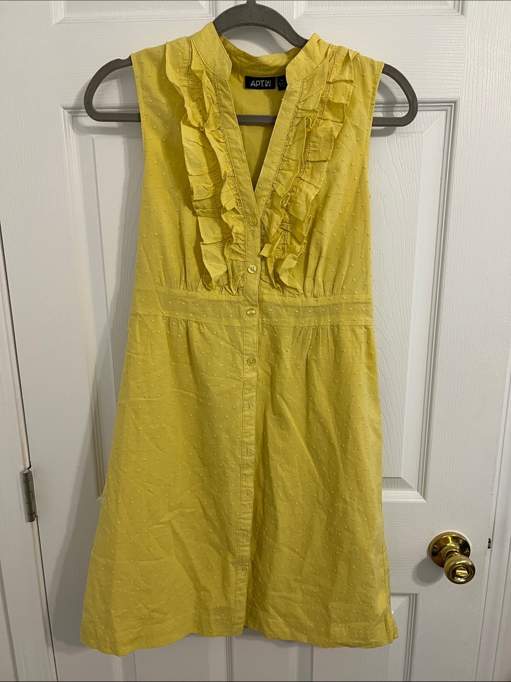 Apt. 9 Lemon Yellow Ruffle-Front Sleeveless Dress